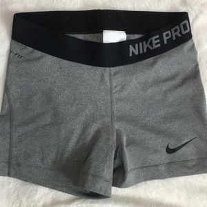 Grey Nike pro short size SMALL
